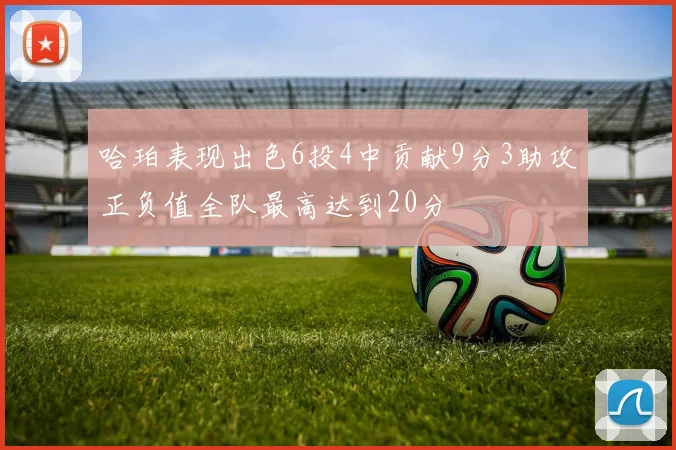 哈珀表现出色6投4中贡献9分3助攻正负值全队最高达到20分